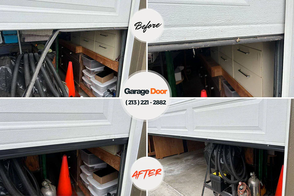 Before and after: garage door repair Luttrell, TN